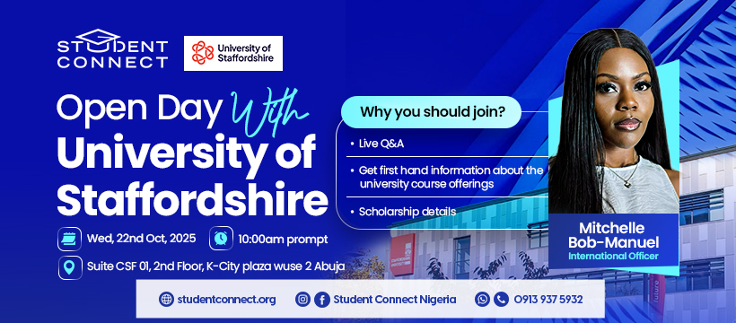 Open Day with University of Staffordshire – Abuja 2025 Open Day with University of Staffordshire – Abuja 2025