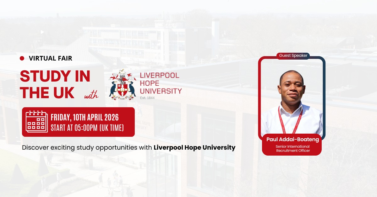 Study in the UK with Liverpool Hope University – Exclusive Virtual Fair